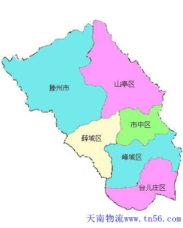 东莞到枣庄市物流地图