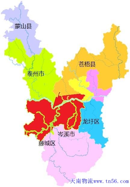 东莞到梧州市物流地图图片
