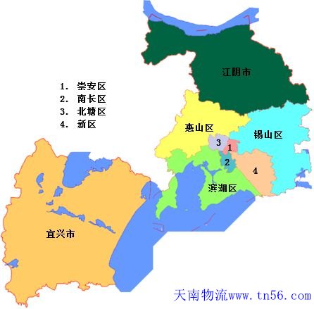 东莞到无锡市物流地图