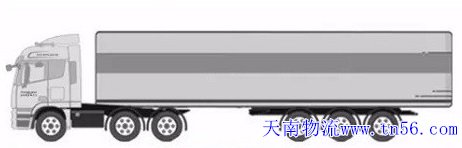 二拖三13米厢式货车核载图
