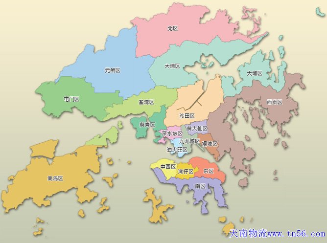 东莞到香港物流地图
