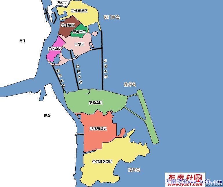 东莞到澳门物流地图